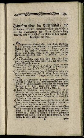 Schriften über die Elektrizität, ...