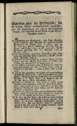 Schriften über die Elektrizität, ...