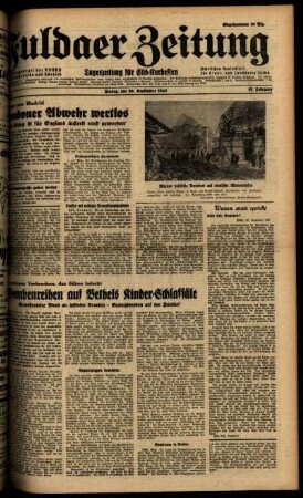 Ausgabe vom Freitag, den 20. September 1940.