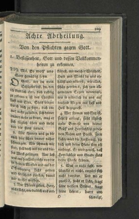Achte Abtheilung. Von den Pflichten gegen Gott.