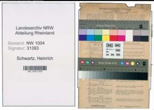 Entnazifizierung Heinrich Schwartz , geb. 26.02.1896 (Bahnangestellter)