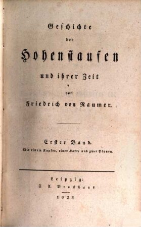 Geschichte der Hohenstaufen und ihrer Zeit, 1