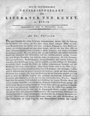 1803-11-05 : 22. Stück