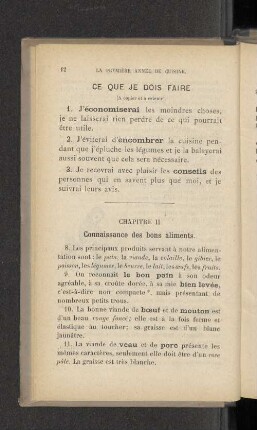 Chapitre II Connaissance des bons aliments.
