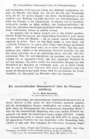 9-24, Ein österreichischer Gesetzentwurf über die Fürsorgeerziehung