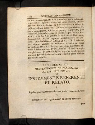 1008-1016, Sp. 264. De Instrumentis referente & relato