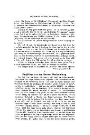 Nachklänge von der Bremer Versammlung