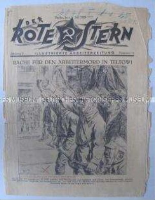 Proletarische Halbmonatszeitschrift "Der Rote Stern" u.a. zum Bürgerkrieg in China