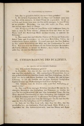 IX. Unterscheidung des Dualismus