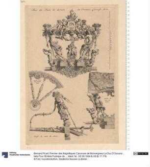Premier des Magnifiques Carosses de Monseigneur Le Duc D'Ossuna ... faits Pour l'Entrée Publique de son Excellence A Utrecht. 1713. se vendent chez B. Picart ... A Amsterdam 1714.