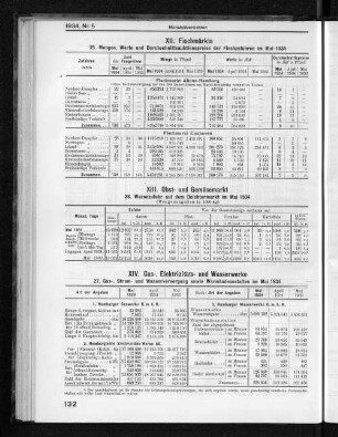 XIV. Gas-, Elektrizitäts- und Wasserwerke