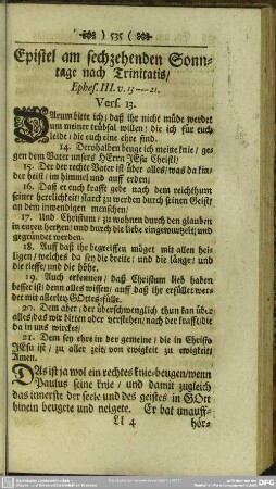 Epistel am sechszehenden Sonntage nach Trinitatis