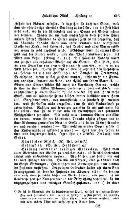 Häusliches Glück, (s. Art. Glück)