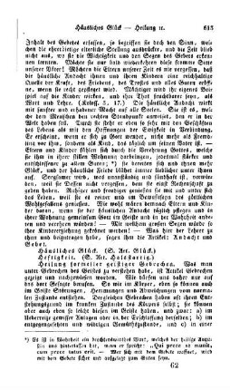 Häusliches Glück, (s. Art. Glück)