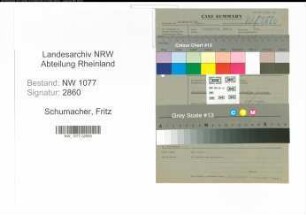 Entnazifizierung Fritz Schumacher , geb. 00.00.0000 (Landwirt)