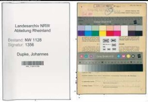 Entnazifizierung Johannes Dupke , geb. 27.12.1898 (Polizst)