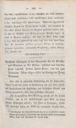 121-132 [Rezension] Frint, Jacob, Geistliche Uebungen in der Char-Woche