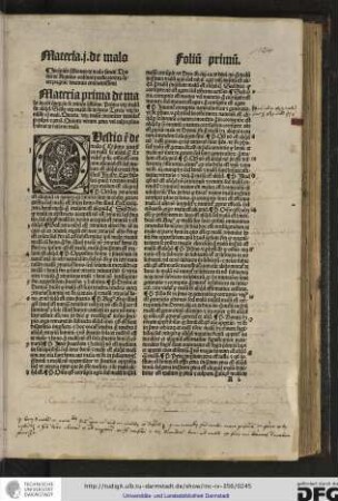 Incipiunt questiones de malo sancti Thome de Aquino ordinis predicatprum, sacre pagine doctoris eminentissimi.