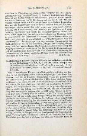 119-120 [Rezension] Dey, Joseph, Palingenesia