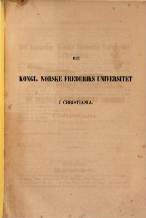 Det Kongl. Norske Frederiks Universitets matricul. 1851