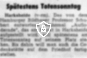 Spätestens Totensonntag
