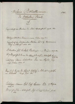 515-602, F. De bibliothecis privatis: ordine alphabetico