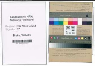 Entnazifizierung Wilhelm Brake , geb. 18.06.1898 (Zollsekretaer)