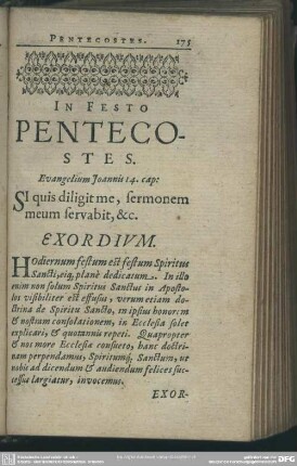 In Festo Pentecostes