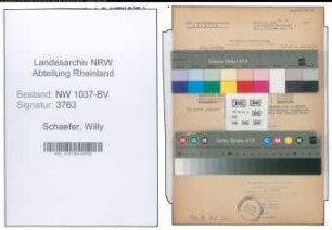 Entnazifizierung Willy Schaefer , geb. 18.10.1899 (Frireur)