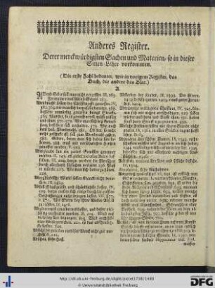 Anderes Register.