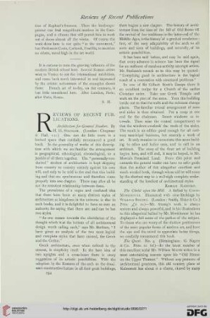 Reviews of recent publications