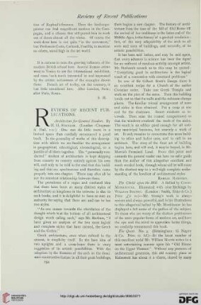Reviews of recent publications