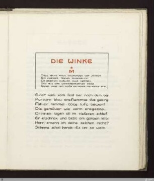 Die Winke : [SW IX: hH6]; [SW IX, S. 35-36/145-146] / Geschrieben von Georg Peter Landmann