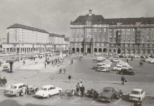 Dresden-Altstadt, Altmarkt. Blick nach Osten in die Ernst-Thälmann-Straße (Wilsdruffer Straße)