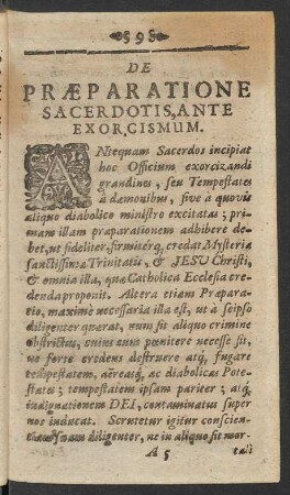 De Praeparatione Sacerdotis, Ante Exorcismum.