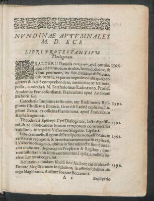 Libri Protestantium Theologorum.