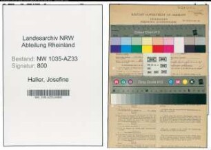 Entnazifizierung Josefine Haller , geb. 03.03.1889 ()