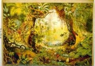 Papiertheaterdekoration Tropischer Wald