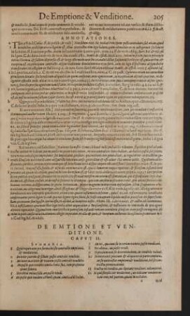 De Emptione Et Venditione. Caput II.