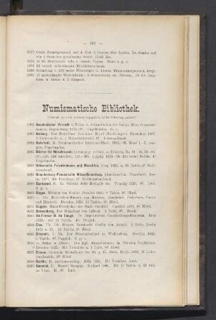 Numismatische Bibliothek