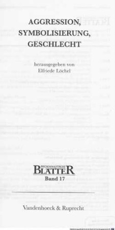 Aggression, Symbolisierung, Geschlecht
