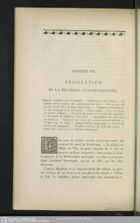 Chapitre VIII. Législation De La Brasserie Strasbourgeoise