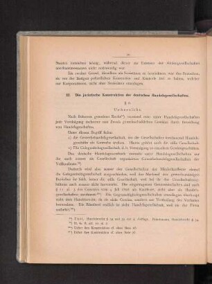 III. Die juristische Konstruktion der deutschen Handelsgesellschaften.