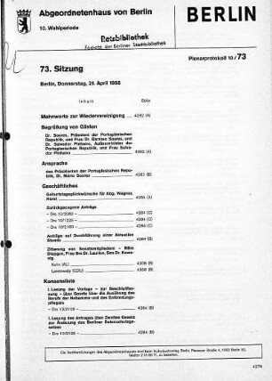 Nr. 73, 21. April 1988