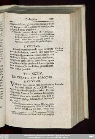 Tit. XXXIV. De Curatis Seu Parochis.