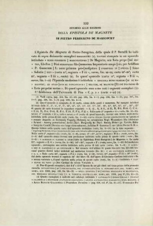 Intorno alle edizioni della Epistola De Magnete die Pietro Peregrino de Maricourt.