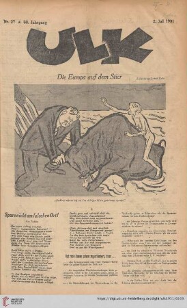 Hefte 27-31, Juli 1931