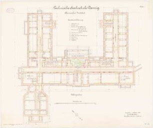 Chemisches Institut der Technischen Hochschule Danzig: Grundriss KG 1:100