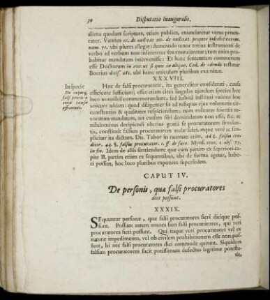 Caput IV. De personis, quæ falsi procuratores dici possunt.