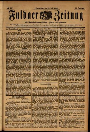 Ausgabe vom Donnerstag, den 23. Juli 1896.